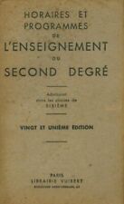 Horaires programmes enseignem. d'occasion  Hennebont