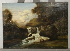 Antique oil canvas d'occasion  Expédié en Belgium