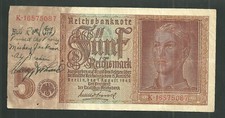 Germany funf reichsmark for sale  Brooklyn