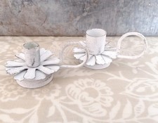 White candle holders for sale  ST. AUSTELL