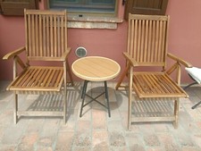 Salottino acacia regolabile usato  Crema