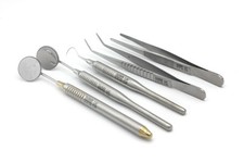Kit de exame odontológico 5 peças pinça exploradora espelho aço inoxidável com certificação CE comprar usado  Enviando para Brazil