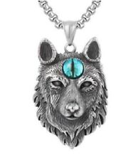 Silver wolf necklace d'occasion  Expédié en Belgium