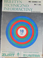 Używany, Biuletyn Techniczno Informcyjny Unitra Maj Czerwiec 1973 na sprzedaż  PL