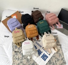 Mini mochila de veludo personalizada, mochila infantil bordada, mochila infantil comprar usado  Enviando para Brazil