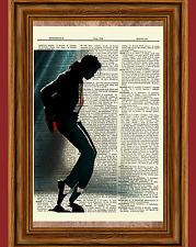 Pôster foto livro impressão arte dicionário Michael Jackson suspense Billie Jean comprar usado  Enviando para Brazil