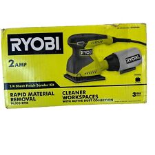 Usado, Kit de lixadeira RYOBI 2 amp 1/4 acabamento de folha S652DGK elétrica com fio com bolsa de ferramentas comprar usado  Enviando para Brazil