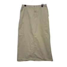 Usado, Saia maxi vintage anos 90 Gap algodão carga tamanho 12/M cáqui bronzeado modesto minimalista comprar usado  Enviando para Brazil