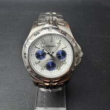 Usado, Relógio analógico masculino azul fóssil aço inoxidável 100m/330 pés resistente à água BQ-9184 comprar usado  Enviando para Brazil