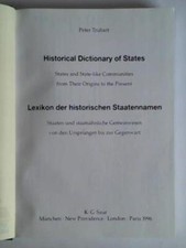 Historical dictionary states gebraucht kaufen  Eicklingen
