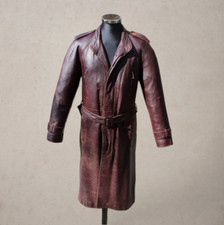 Trench pelle bordeaux usato  Milano