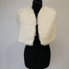 cream fur bolero jacket for sale  SOUTHEND-ON-SEA