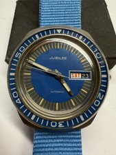RARO VINTAGE Blue Jubilee Relógio de Mergulhador Automático Masculino AÇO INOXIDÁVEL 17J RUNS comprar usado  Enviando para Brazil