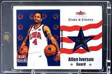 Camiseta usada em jogos ( /100) Allen Iverson 2003-04 Fleer Avant Stars & Stripes EUA comprar usado  Enviando para Brazil