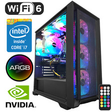 ARGB Custom Gaming PC i7 32GB RAM 1TB SSD NVIDIA GTX TITAN WIFI 6 BT Win10 comprar usado  Enviando para Brazil