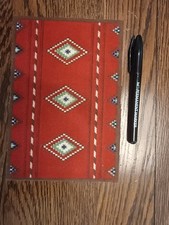 Tapete Navajo antigo de feltro tabaco design de flanela NY fábrica nº 2154 de 1909 comprar usado  Enviando para Brazil