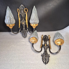 Paire appliques bronze d'occasion  Thiron-Gardais