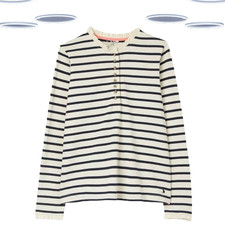 Blusa Ex Feminina J0ul3s Manga Longa Detalhe Bretão Babado em Listra Azul Marinho comprar usado  Enviando para Brazil
