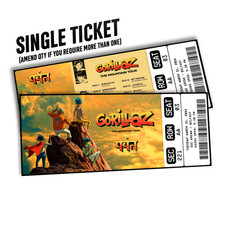 Gorillaz mock ticket for sale  CARDIGAN