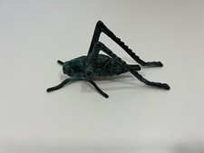 Usado, Vintage Bronze Gafanhoto Verde Preto Inseto Fundido Pesado Bom Estado comprar usado  Enviando para Brazil