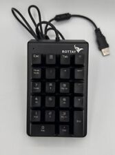 ROTTAY USB com fio numérico/número teclado mecânico com iluminação traseira azul, usado comprar usado  Enviando para Brazil