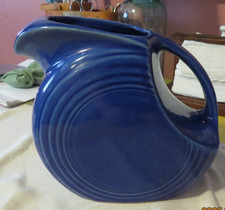 Usado, FIESTA SAFIRA APOSENTADA ART DECO GRANDE 67 oz DISCO JARRO HLC ESTADO DO FUNCIONÁRIO comprar usado  Enviando para Brazil