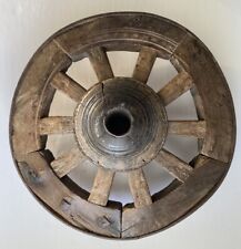 Usado, Antigo carrinho de boi de madeira artesanal roda de carroça ferro e madeira esculpida 16"" comprar usado  Enviando para Brazil
