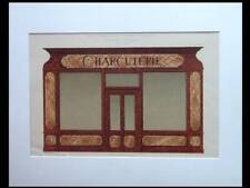 Używany, CHARCUTERIE, DEVANTURE DE BOUTIQUE -1900 - GRANDE LITHOGRAPHIE - MAGASIN, GRUZ na sprzedaż  Wysyłka do Poland