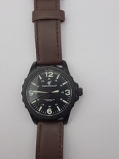 Relógio Smith & Wesson masculino mostrador preto pulseira marrom nova bateria funcionando, usado comprar usado  Enviando para Brazil