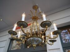 Usado, LUSTRE ANTIGO IMPÉRIO LATÃO VERNIZ COR BRANCA 8 LUZES FRANCÊS Ø 24" comprar usado  Enviando para Brazil
