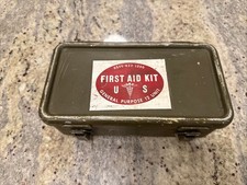 Kit de primeiros socorros Exército dos EUA 12 unidades estojo 6545-922-1200 vazio Jeep Army comprar usado  Enviando para Brazil