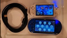 Pack de 2 consolas portátiles retro limpias, azul y blanco segunda mano  Embacar hacia Mexico