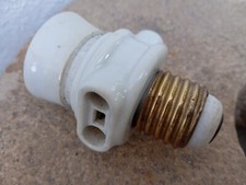 Suporte de lâmpada soquete tomada plug-in porcelana antiga e latão elétrico vintage comprar usado  Enviando para Brazil