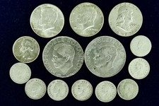 14x münzen silber gebraucht kaufen  Stahnsdorf