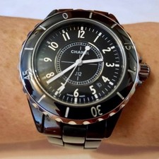 Relógio feminino Chanel preto quartzo J12 comprar usado  Enviando para Brazil