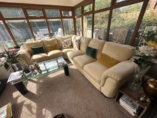 Leather corner sofa for sale  NOTTINGHAM