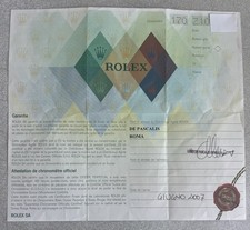 Rolex guarantee warranty usato  Italia
