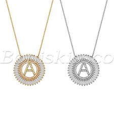 Colar com letras iniciais alfabeto A-Z strass pingente CZ presente para mulheres meninas comprar usado  Enviando para Brazil