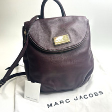 Mochila moderna MARC JACOBS Nova York vinho couro pebbled nova comprar usado  Enviando para Brazil