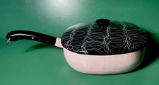 Usado, Antigo 50’s Atomic Serendipity Pink Esmaltelware Drizzle Spaghetti String 7Qt, panela + tampa comprar usado  Enviando para Brazil