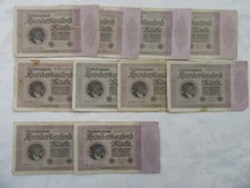 Geldscheine 100000 reichsmark gebraucht kaufen  Falkensee