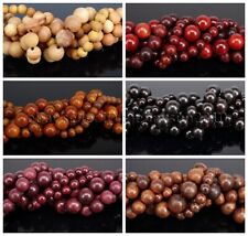 Espaçador redondo de madeira natural sândalo pau-rosa contas soltas 15,5"" 6mm 8mm 10mm comprar usado  Enviando para Brazil