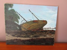 Tableau huile toile d'occasion  France