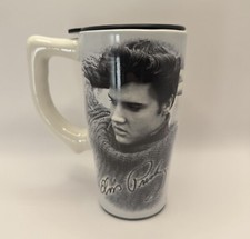 Usado, Caneca de viagem Elvis Presley cerâmica 16 oz com tampa comprar usado  Enviando para Brazil