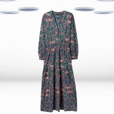 Usado, Vestido feminino Ex Joules manga longa gola franzida em camadas azul floral comprar usado  Enviando para Brazil