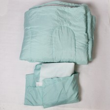 Conjunto de edredom e saia de cama Mainstays tamanho King poliéster cinza-azulado usado comprar usado  Enviando para Brazil