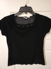 Usado, Blusa Talbots infantil elástica preta tamanho 12 comprar usado  Enviando para Brazil