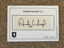 Andy Lloyd - Anglia - Rzadka podpisana karta z autografem "Warwickshire CCC Player" na sprzedaż  Wysyłka do Poland