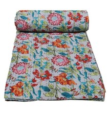 Colchas de casal multicoloridas com estampa floral Kantha comprar usado  Enviando para Brazil