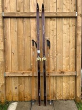 Vintage wooden skis for sale  Newport